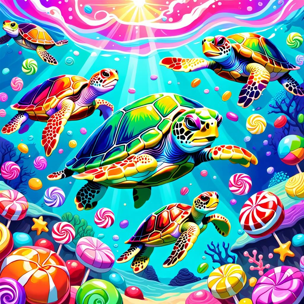 Lisa Frank sea turtles