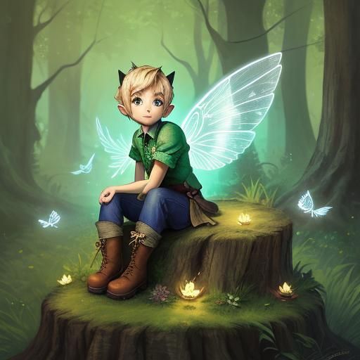 Enchanted Pixie in Glowing Timberland