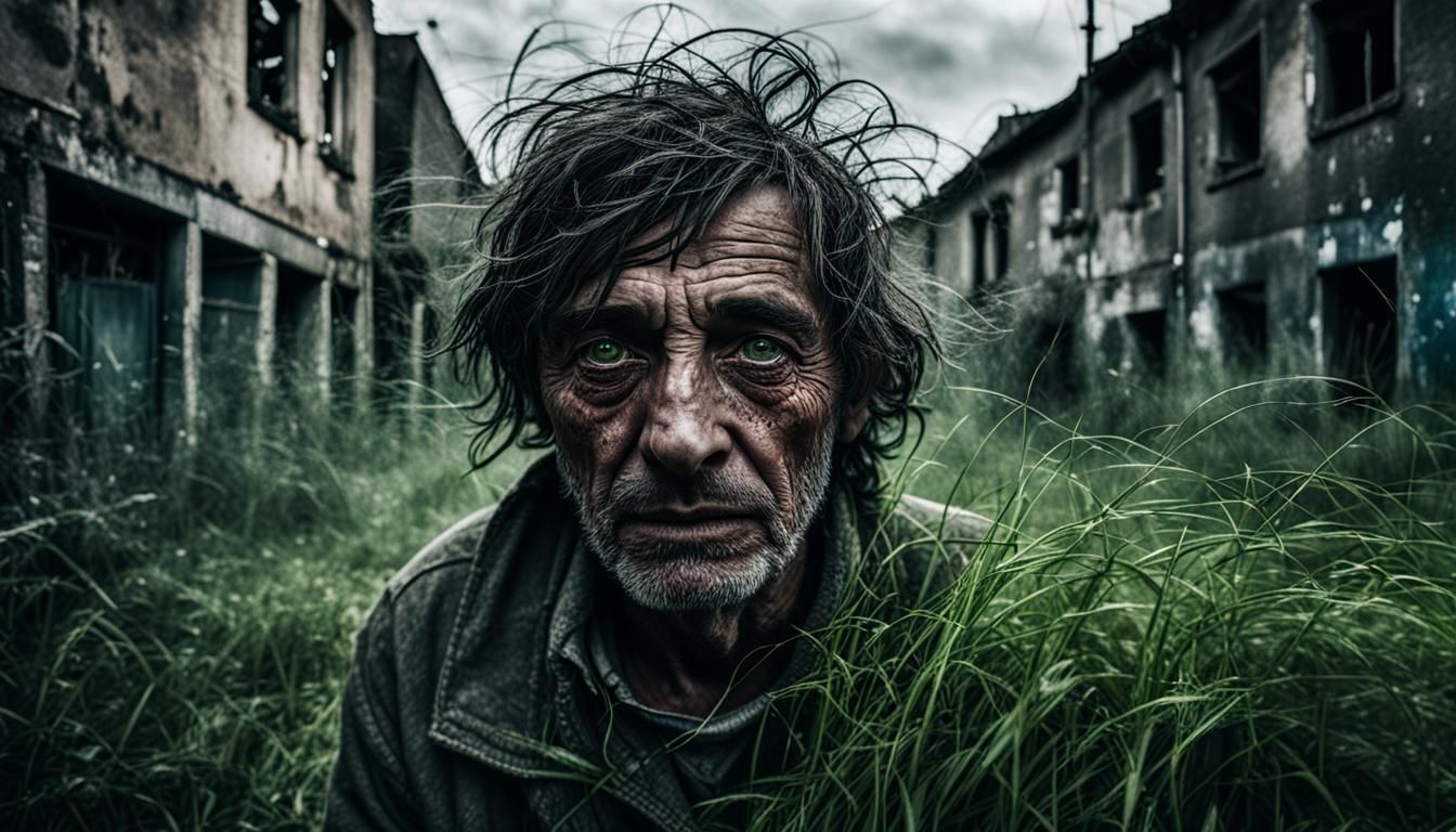 Overgrown Abandoned City Portrait