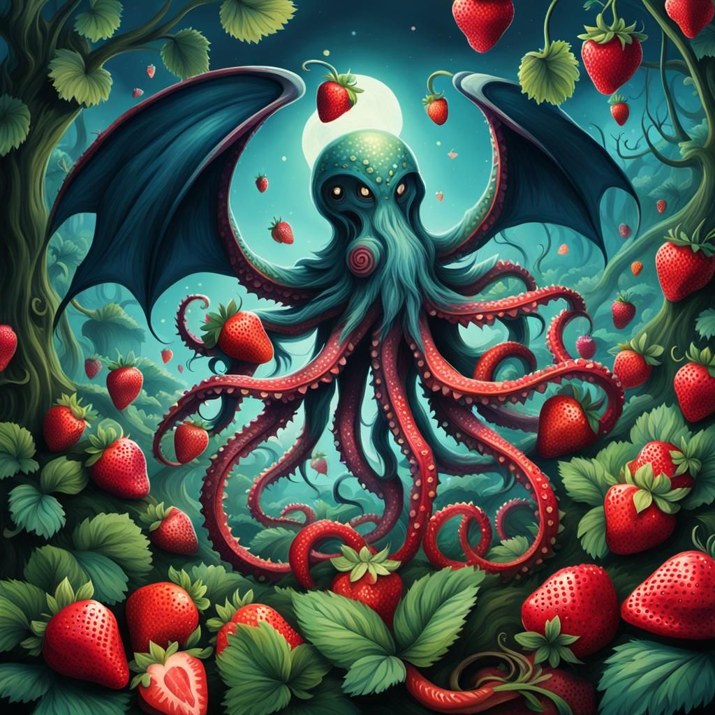 Kraken Unleashed in Strawberry Field of Hearts