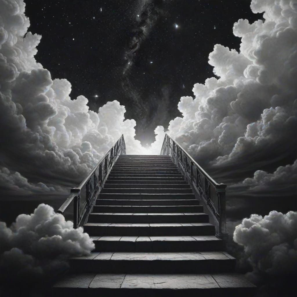 Glowing Staircase to a Fantasy Dimension