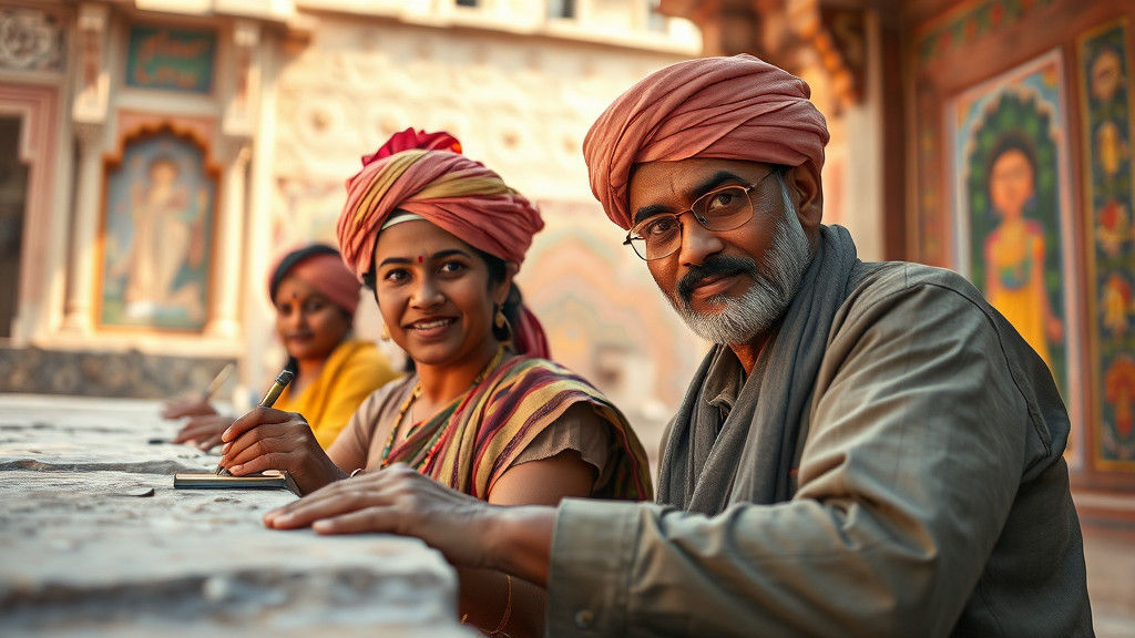 Aligarh Volunteers Restore Ancient Art: Hyperrealistic Image