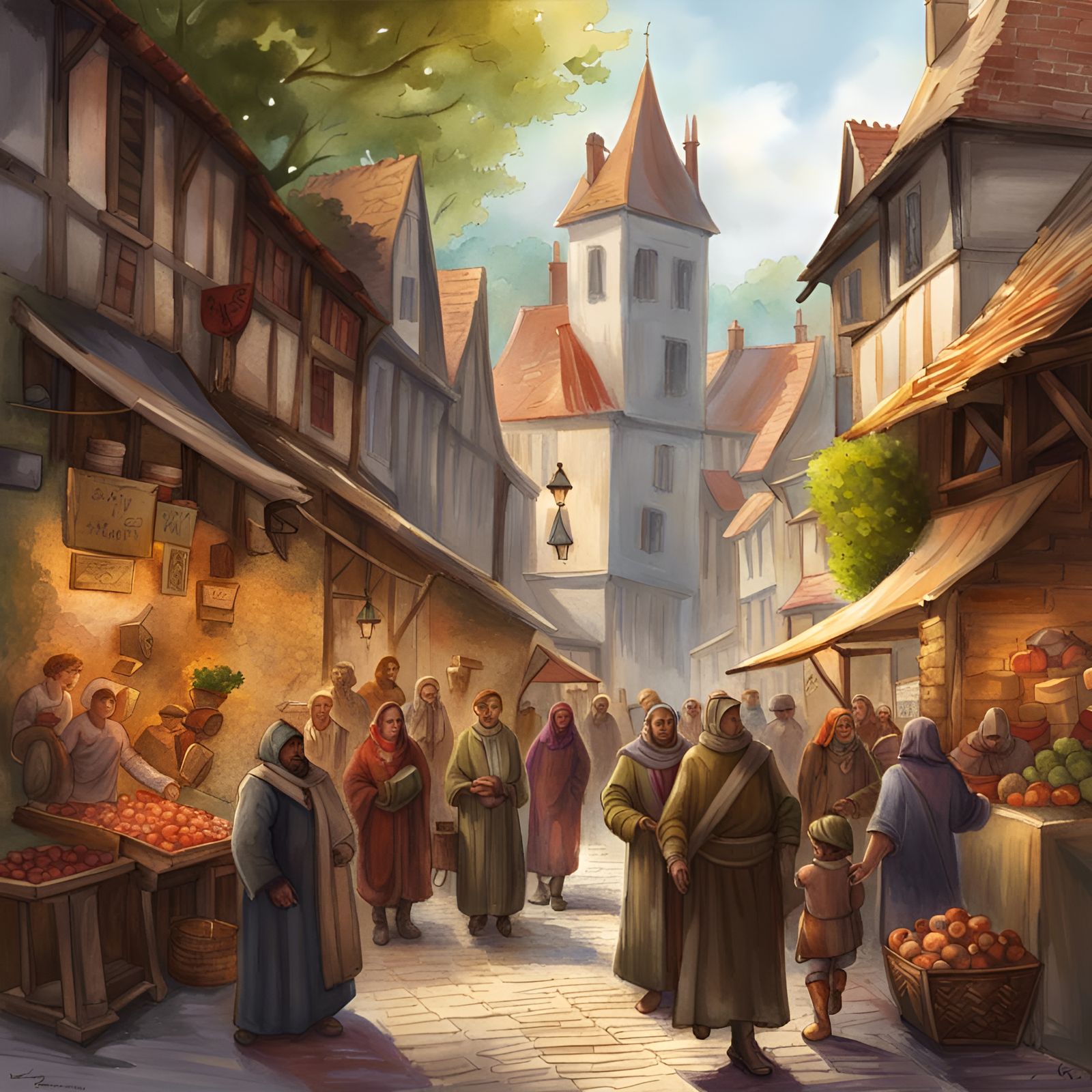 A day in the Medieval market place