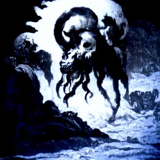 demon satan hell dark medusa skull
