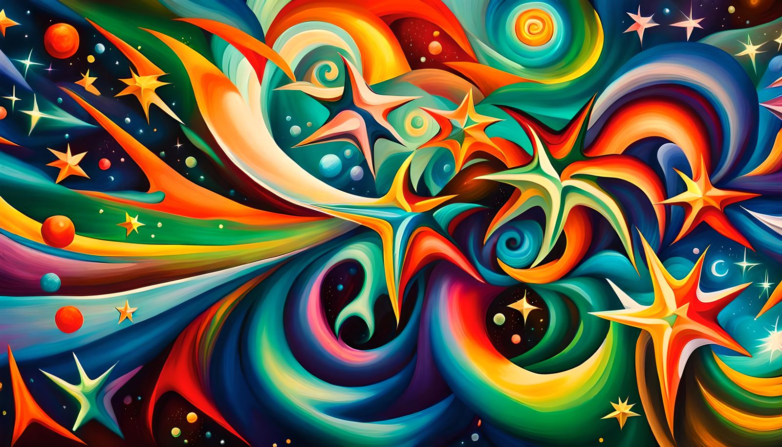 Swirling Newborn Stars in Electromagnetic Plasma: Impasto Oi...