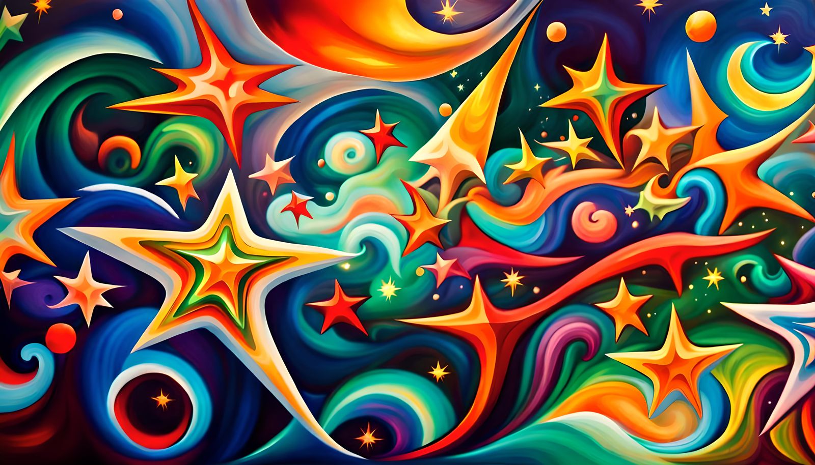 Swirling Newborn Stars in Iridescent Plasma Maelstrom