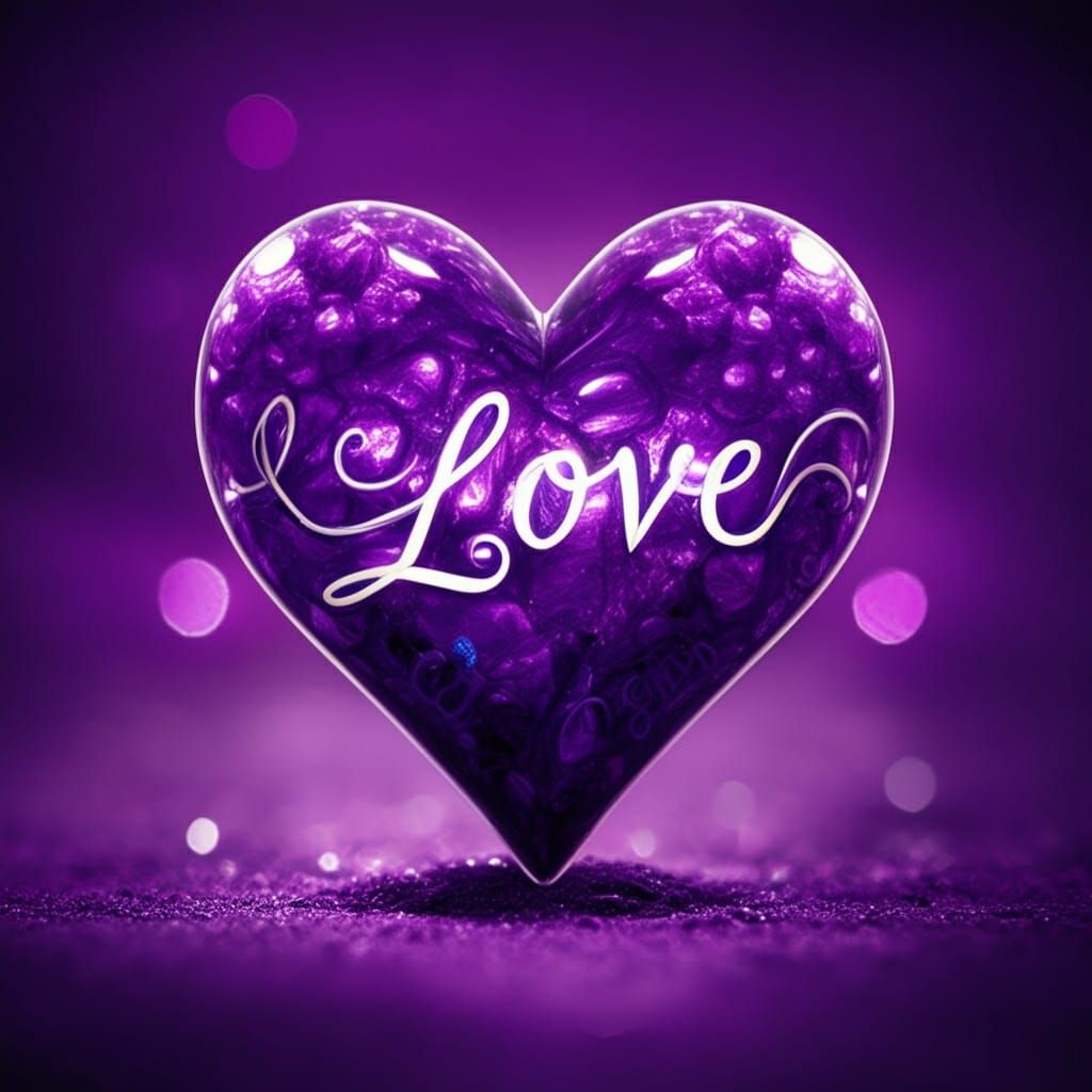 Purple Heart Medal Inscribed with Love