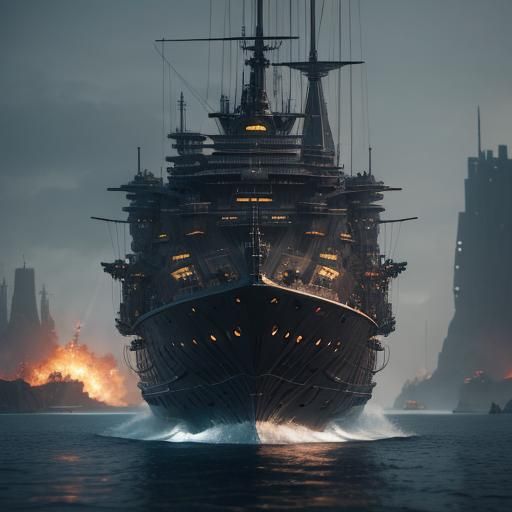 Futuristic Unconventional Boats with Intricate Mech Details