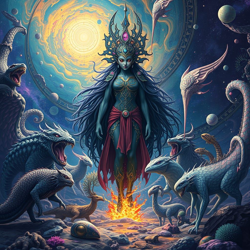 Varuna in Cosmic Landscape: A Surrealist Vision