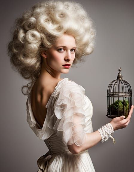 Elaborate Birdcage Wig from the 17th/18th Century