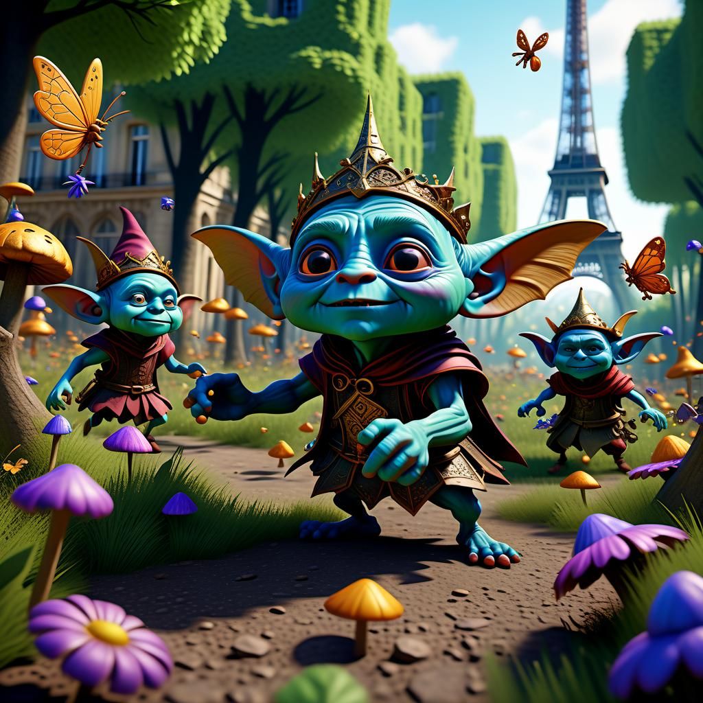 Goblins and Fairies Mischief in Paris in 3D Animation