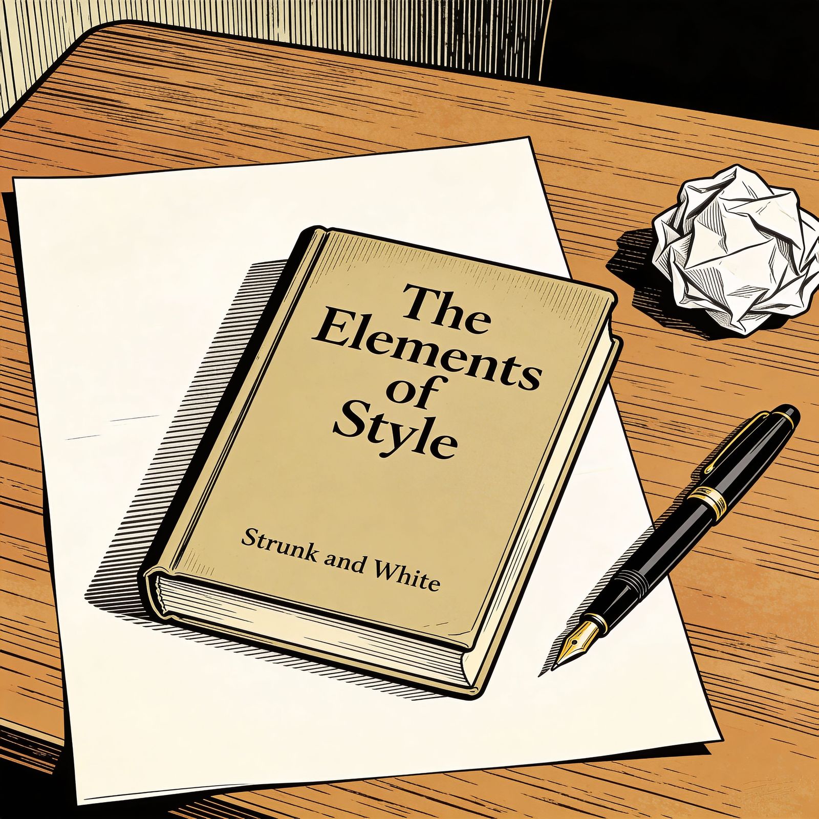 Book, Pen, and Paper: Creative Process Illustration