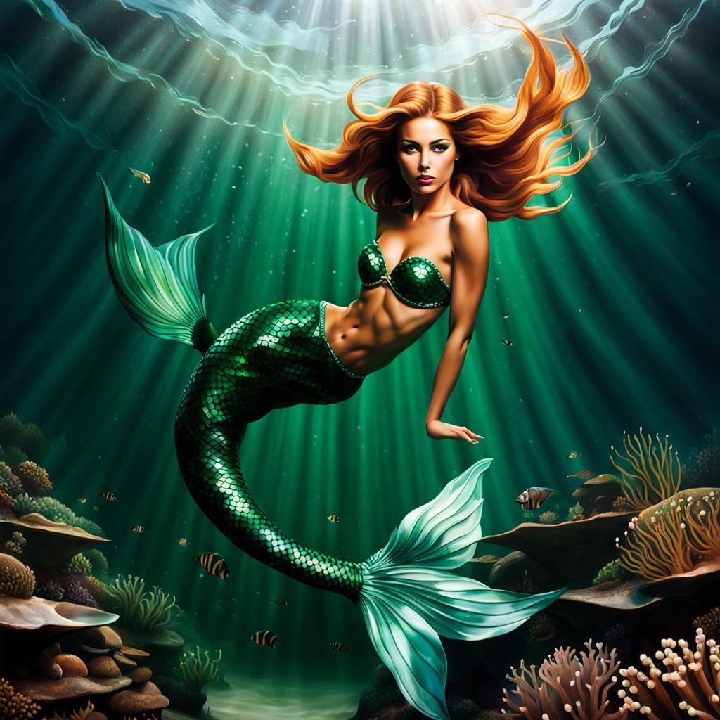 Realistic Starbucks Mermaid: A Visual Interpretation