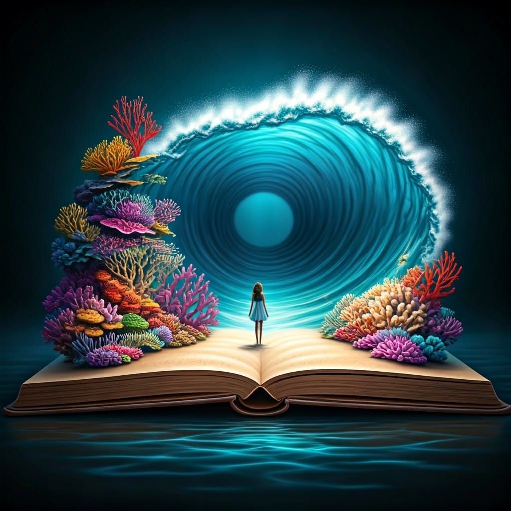 Surreal Fantasy World Unfolds from the Pages of a Majestic B...