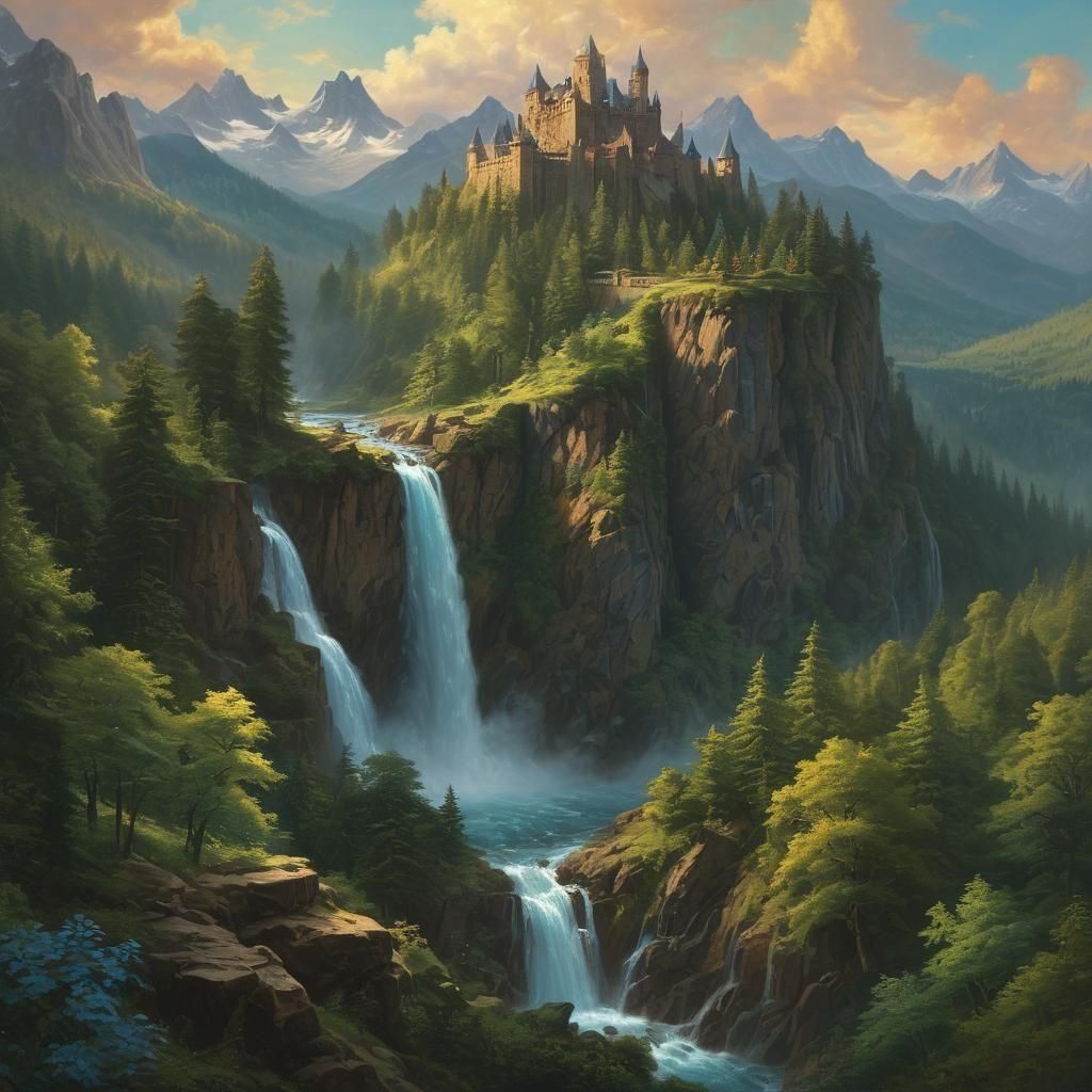 Epic Fantasy Landscape Digital Painting