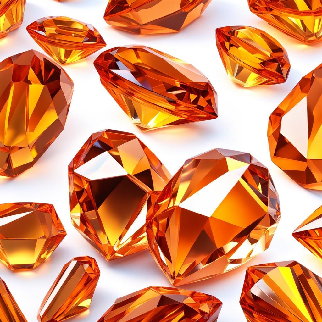 Orange Swarovski Crystal Figurine in Art Nouveau Style