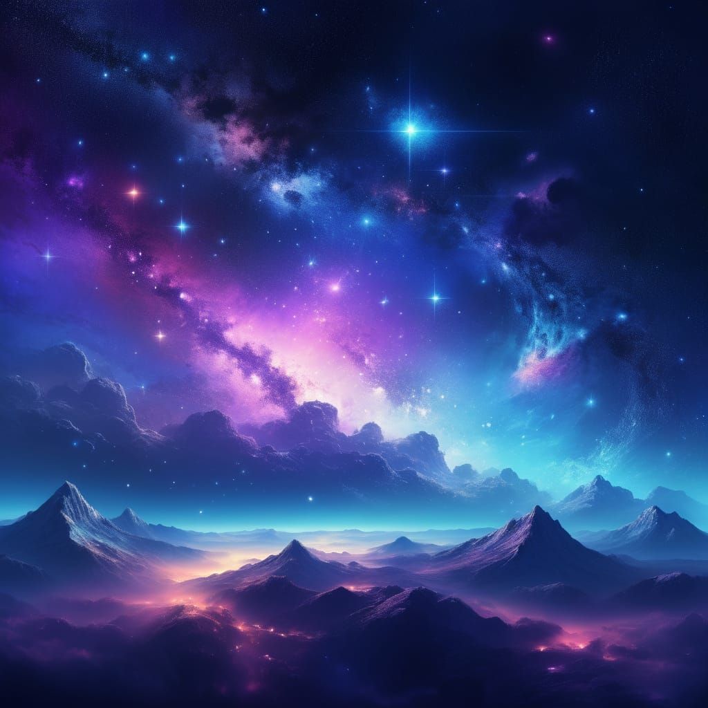 Cosmic Dreamscape: Stars and Nebulae in Deep Space