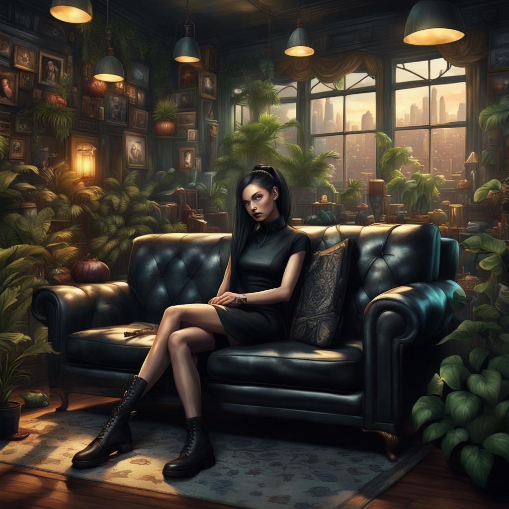 Embrace in an Urban Jungle Room: Matte Painting