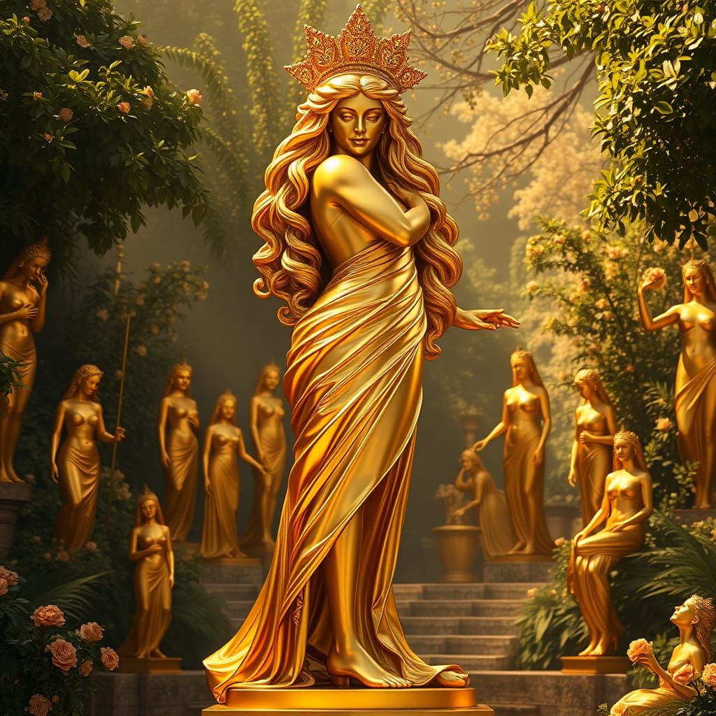 Gilded Queen Midas in Majestic Garden