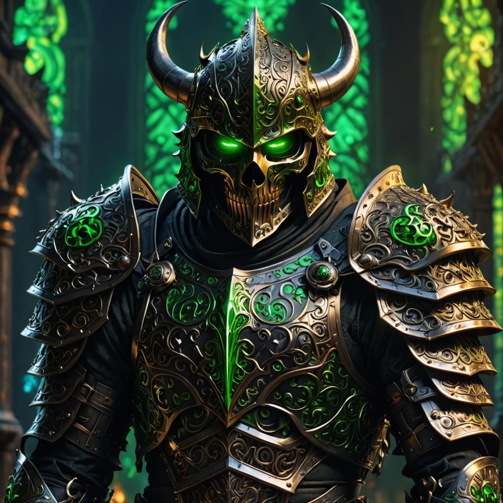 Demonic Knight in Intricate Armor