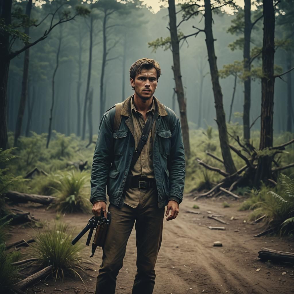 Cinematic Film Still of Jacob with Film Grain