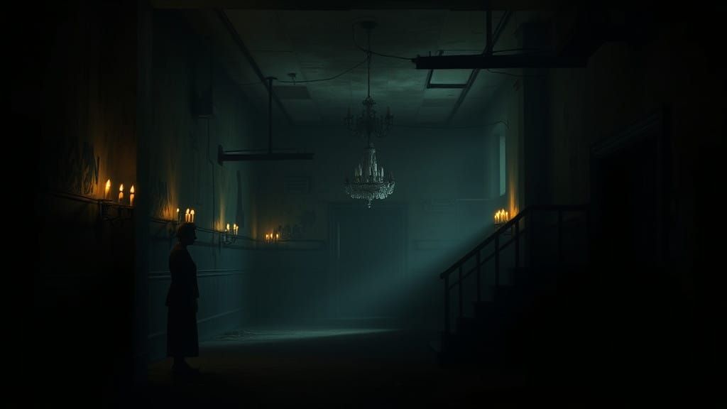 Ethereal Gothic Nightmares in Dimly Lit Ruins