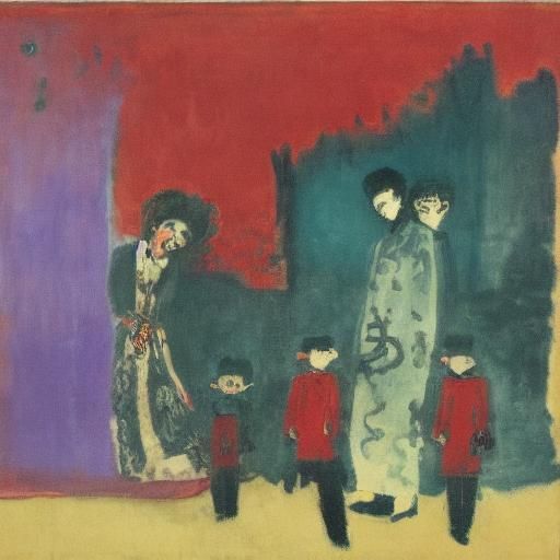 Vampire's Gift: Abstract Impressionist Portrait