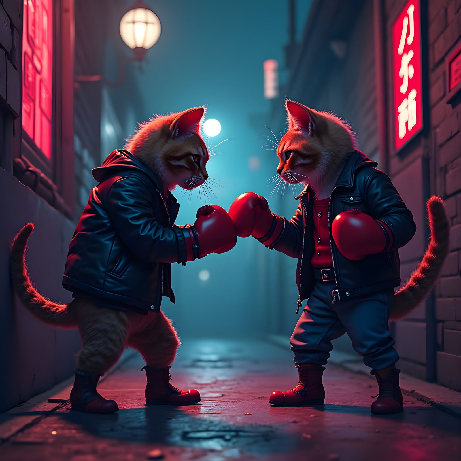 House cats holding a fight club.