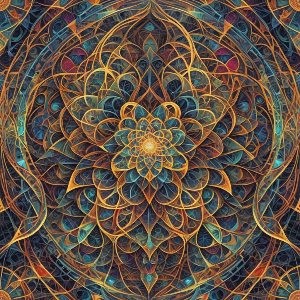 Mesmerizing Abstract Fractal Art: Beautiful Woman