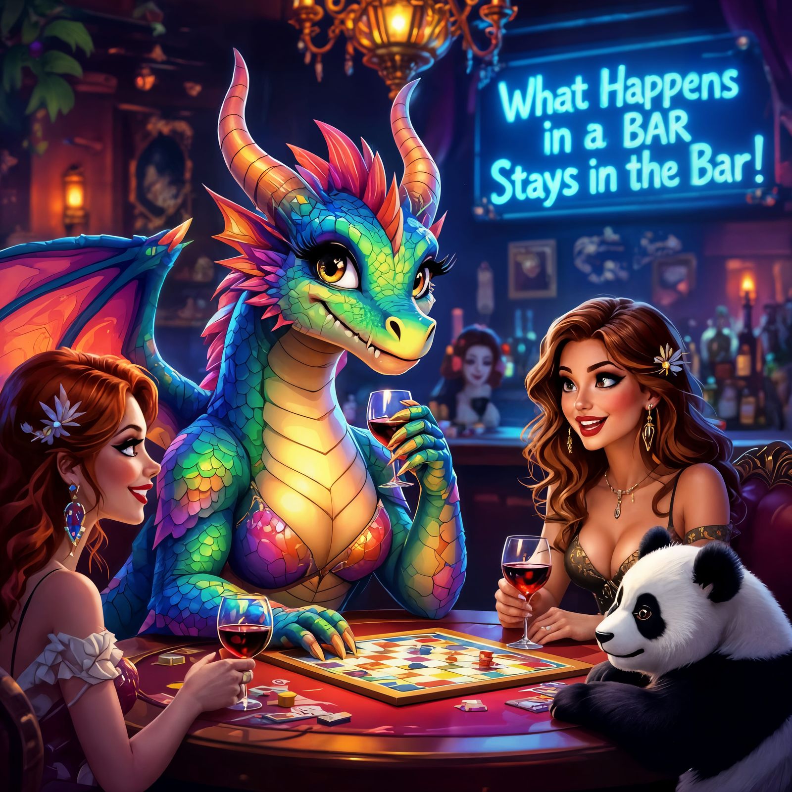 Rainbow Dragon's Bar Game Night