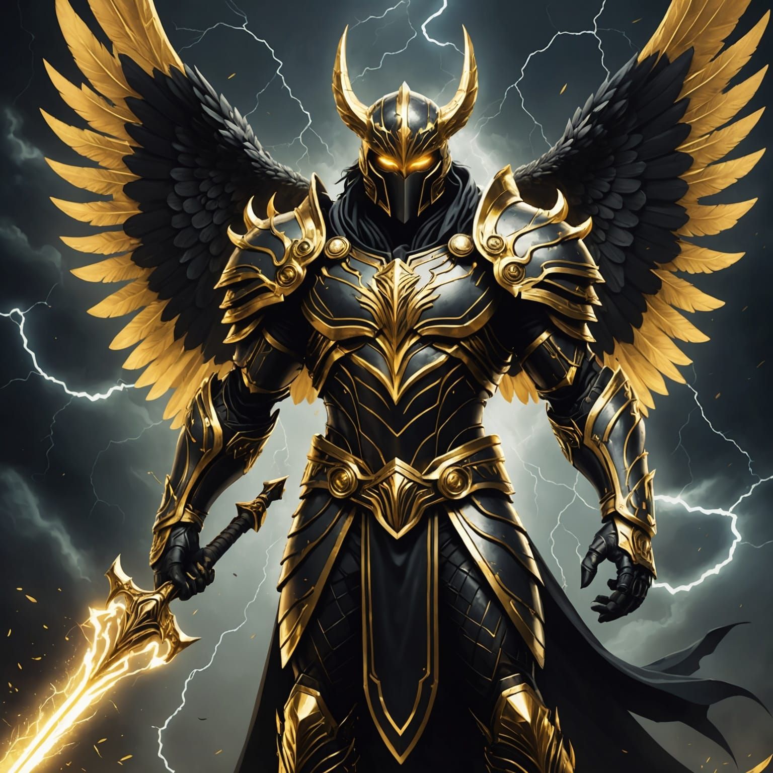 Achilles with Zeus Powers: Golden Wings and Lightning