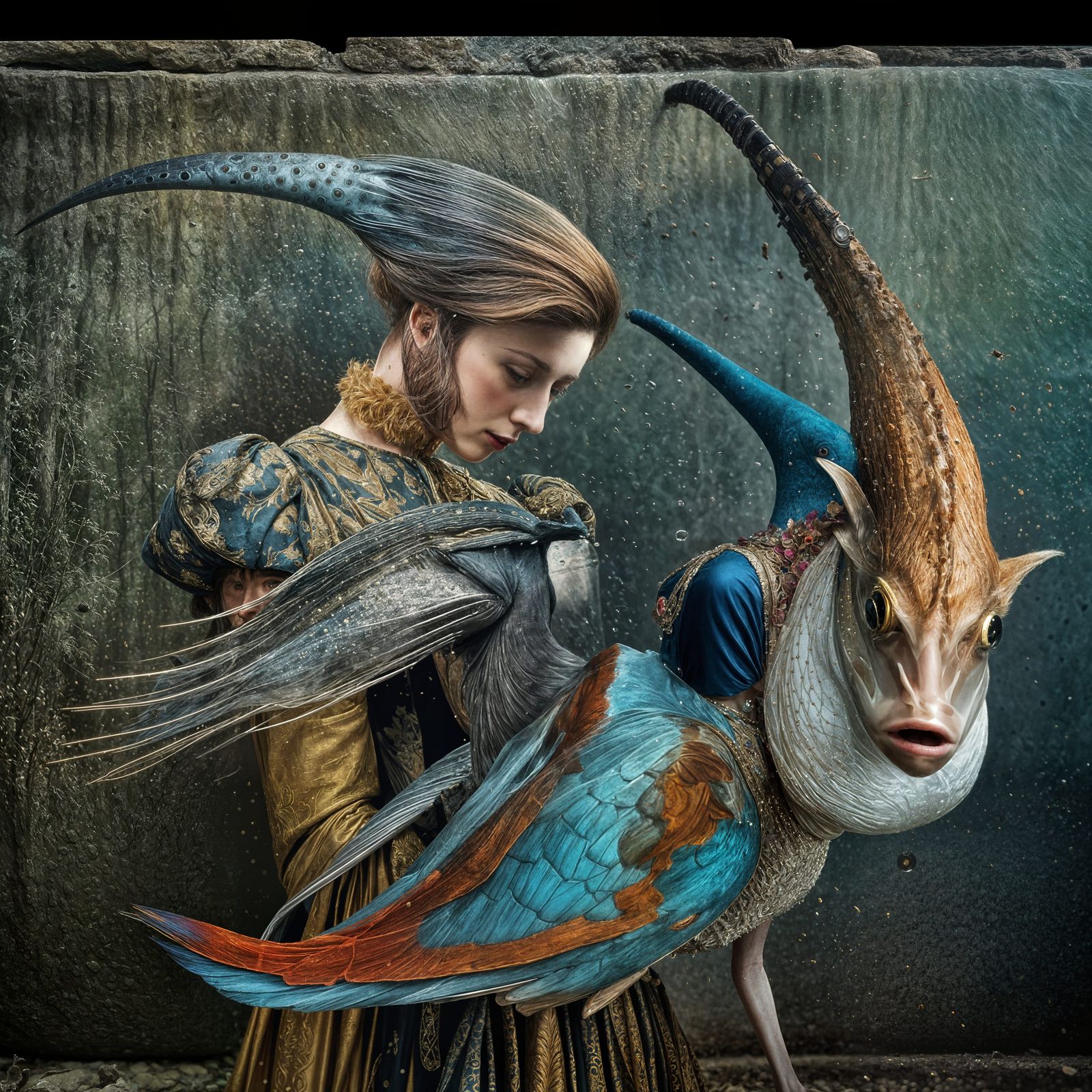 Hyperrealistic Portrait with Magical Light Dust Effects