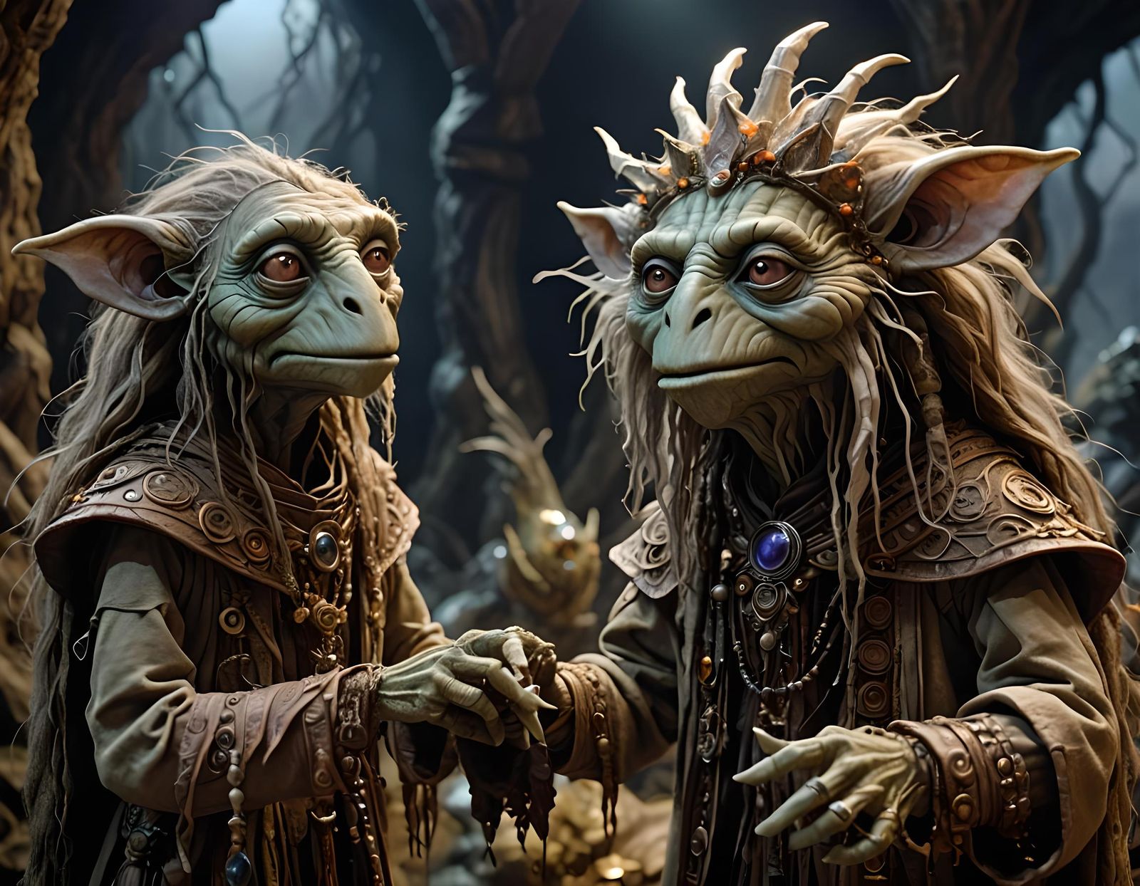 Mystical Creature Puppet in High Fantasy Art Style