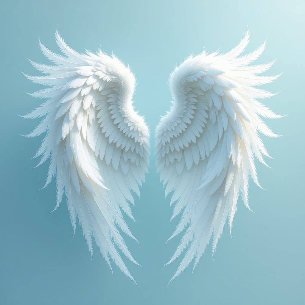 Angel Wings in Soft Focus, Radiant and Ethereal