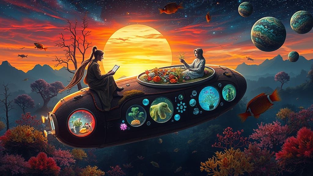 Ethereal Figures Compose Surreal Poems in Bio Art Style