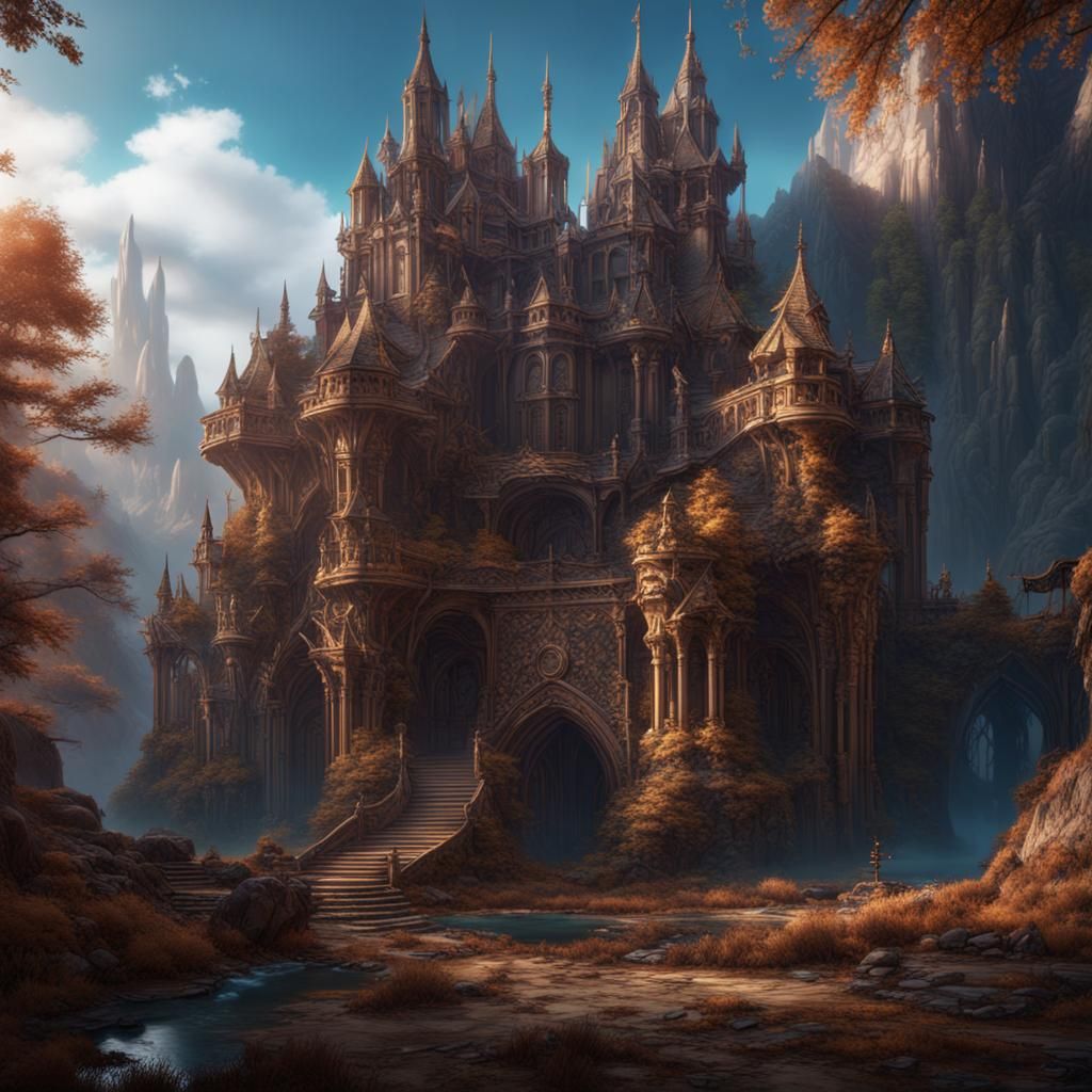 Fantastical Matte Painting with Intricate Details