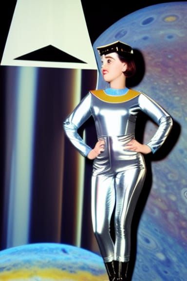 Retro Sci-Fi Pilot Galaxina in 1960s Style