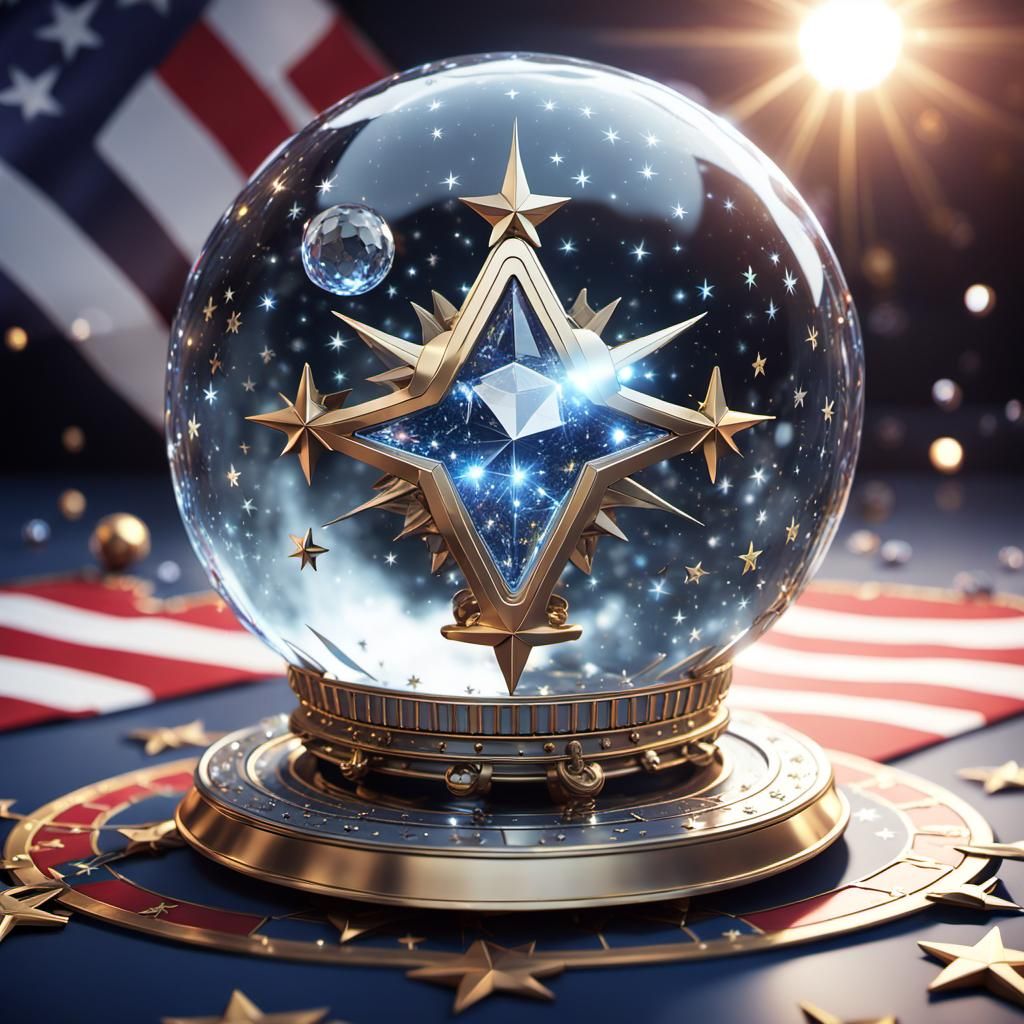 Futuristic Tarot Card with Nautical Stars