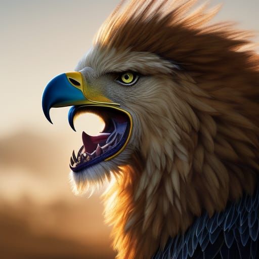 Majestic Griffin with Golden Hour Lighting