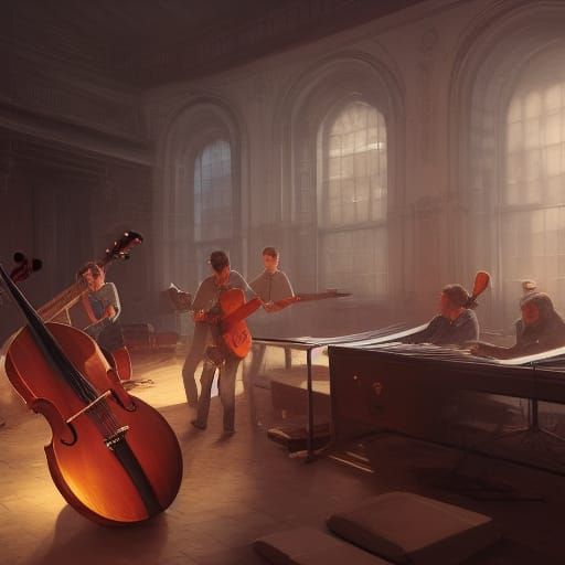 Music Workshop: Hyperdetailed Splash Art in Triadic Colors