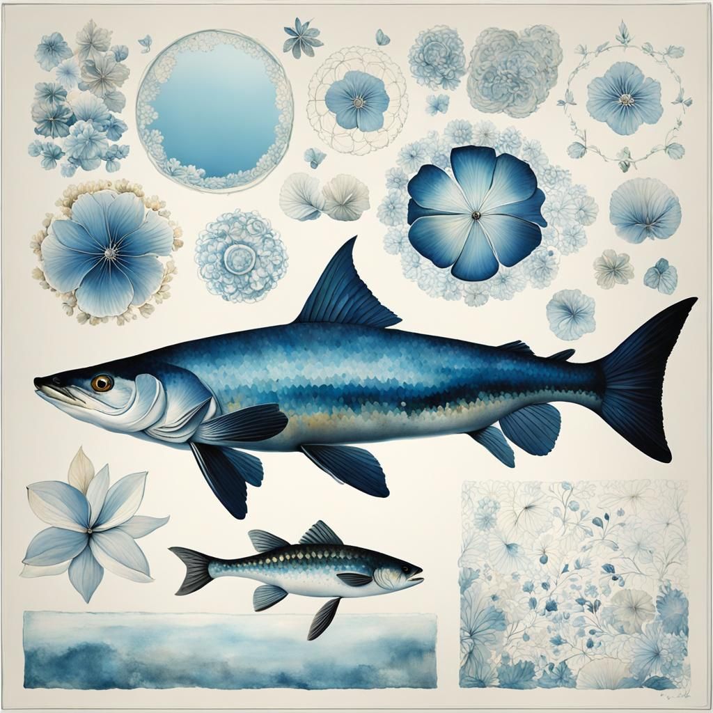 Reflections on Water in Art Brut Style