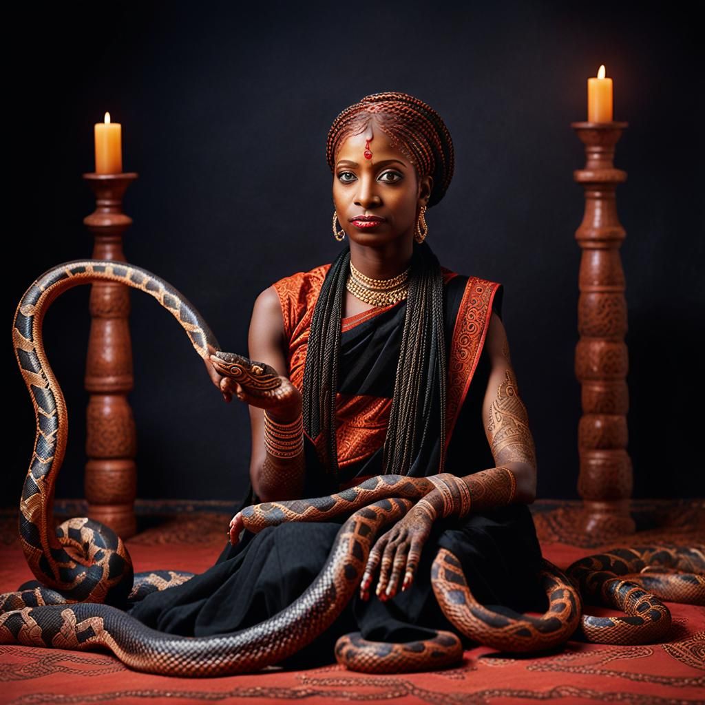 Egyptian Snake Haired Vampire Portrait