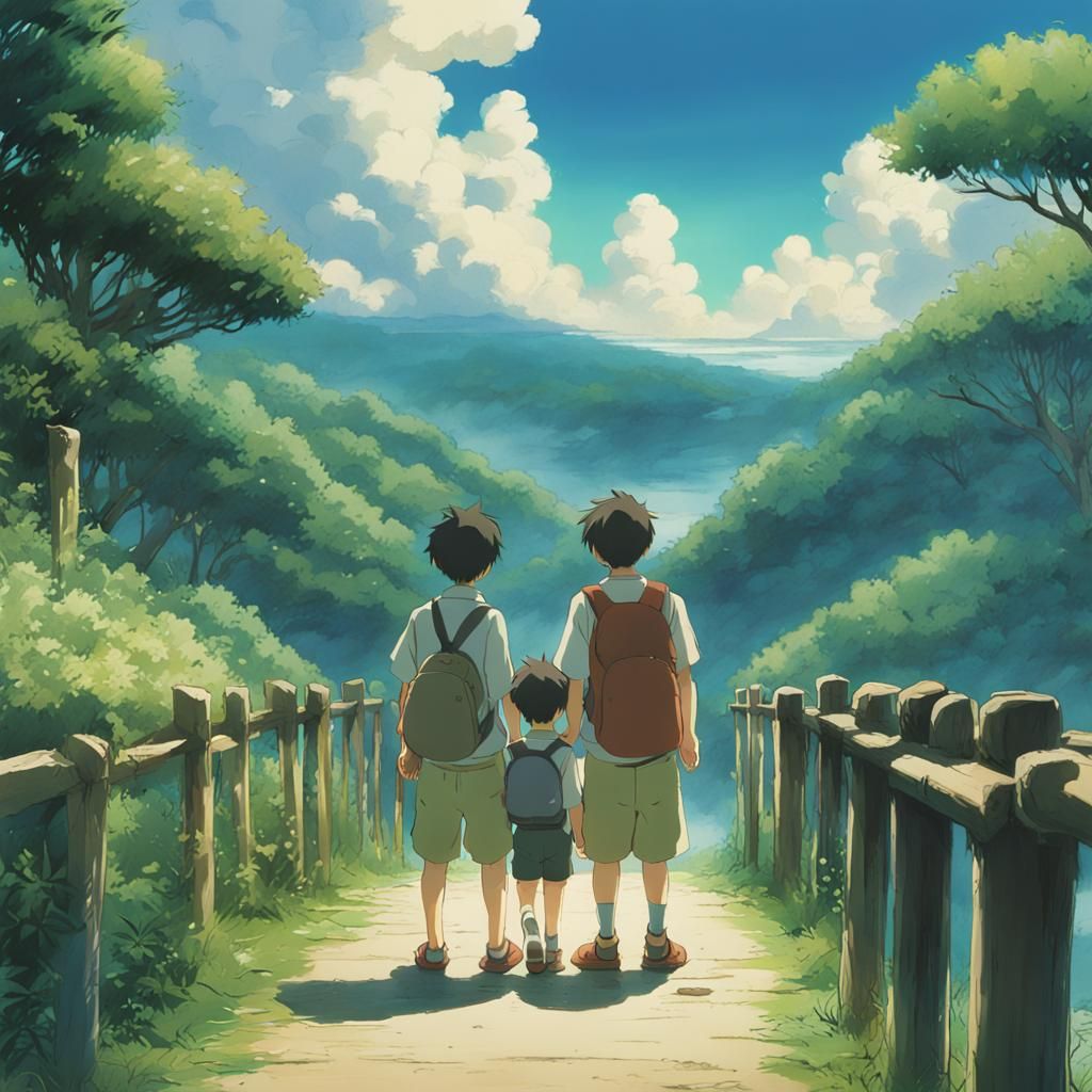 Nick and Vihaan in Anime Style