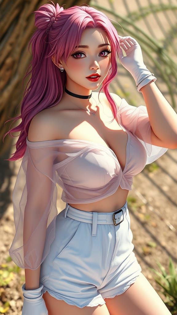 Hyperrealistic Anime Portrait of Sakura Haruno