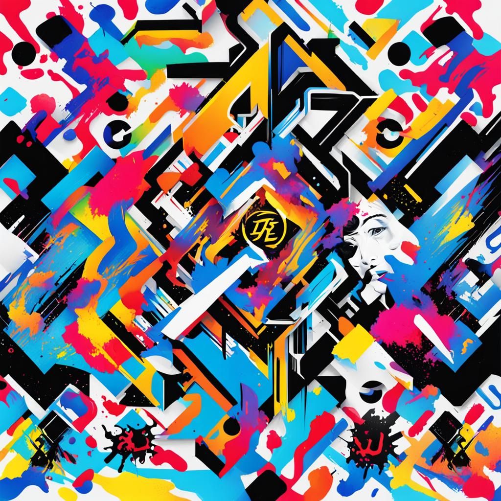 Colorful Graffiti Art with Melting Textures