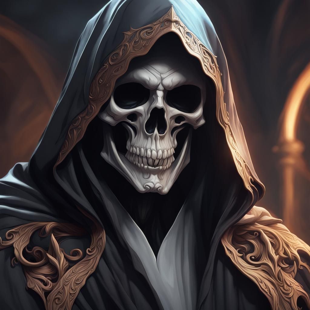 Detailed Portrait of the Grim Reaper