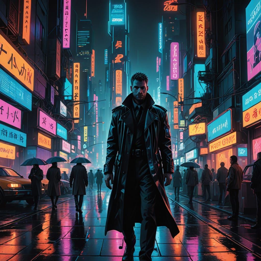 Neon Cityscape Unfolds at Dusk