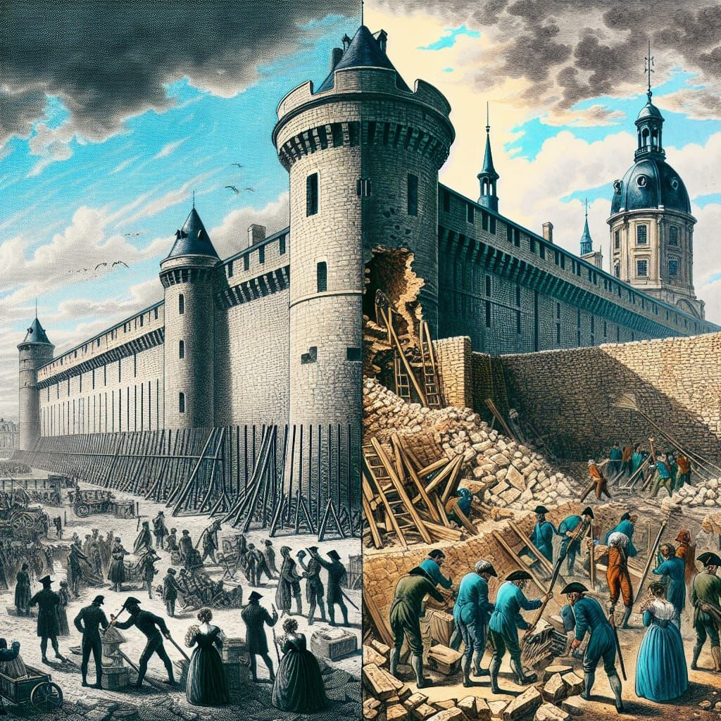 Bastille Prison: Before and After the Revolution