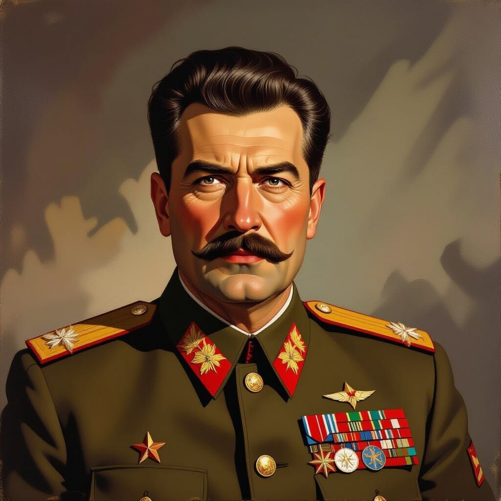Joseph Stalin Socialist Realism Portrait