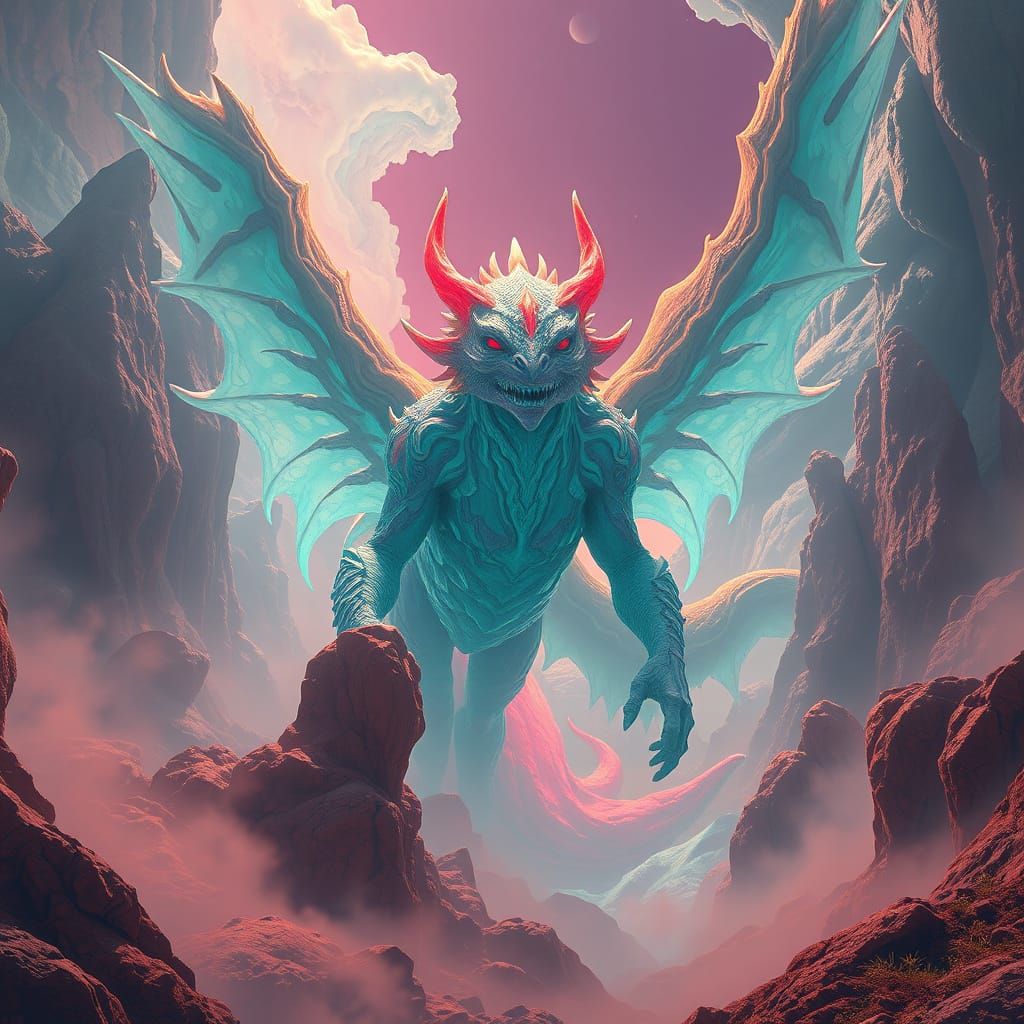 Ethereal Mar Bonito in Dreamlike Futuristic Landscape